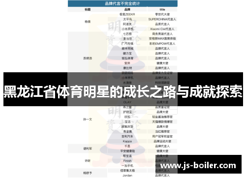 黑龙江省体育明星的成长之路与成就探索
